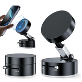 Magnetic Phone Holder for Car (360° Rotatable, Vacuum Suction Cup, Foldable Design)