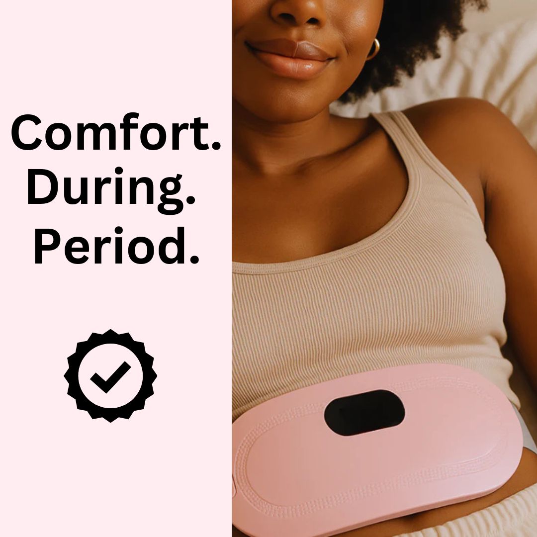 Sika Deer Portable Menstrual Heating Pad for Period Cramps Relief – Electric Waist Belt with 5 Heat Settings & 4 Massage Modes – Cramp Relief Device for Women & Girls